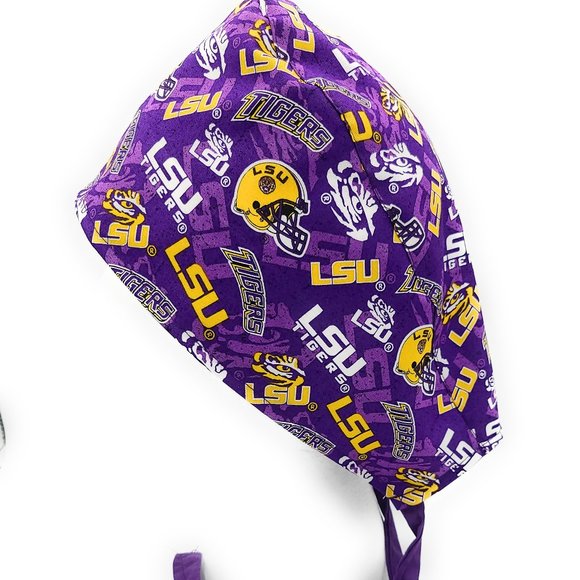 LSU Louisiana State University Surgical Scrub Cap - Picture 1 of 4